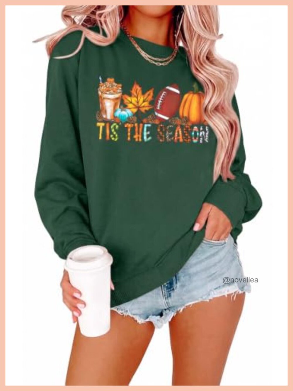 Tis The Season Fall Sweatshirt Women Pumpkin Thanksgiving Pullover